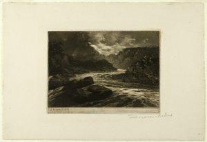 En lakseelv, nr. II av Francis Seymour Haden