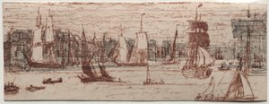 En skisse av Greenwich av Francis Seymour Haden