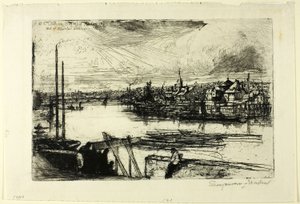 Battersea Reach av Francis Seymour Haden