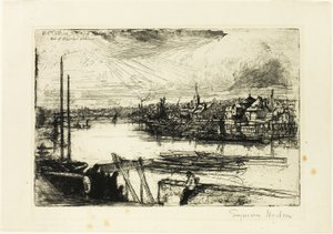 Battersea Reach av Francis Seymour Haden