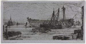 Breaking Up of the Agamemnon, 1870. av Francis Seymour Haden