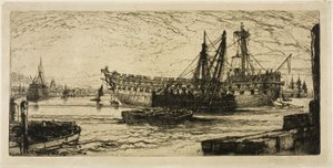 Breaking Up of the Agamemnon, nr. I av Francis Seymour Haden