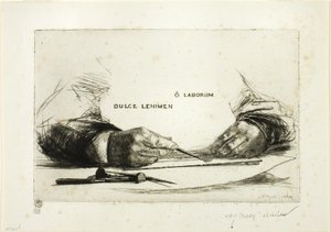 Hands Etching-O fungerer av Francis Seymour Haden