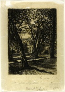 Kensington Gardens, nr. I (liten tallerken) av Francis Seymour Haden