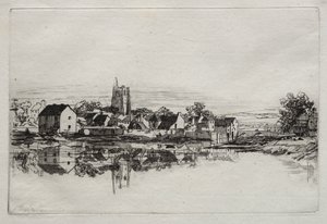 Kidwelly Town av Francis Seymour Haden