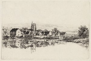 Kidwelly Town, 1859. av Francis Seymour Haden