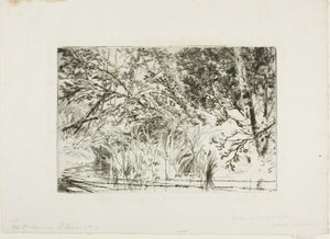 Munn av en bekk, nr. II av Francis Seymour Haden