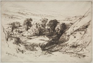 Nine Barrow Down, 1877. av Francis Seymour Haden