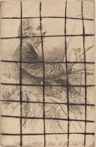 Selvportrett ved staffeliet av Francis Seymour Haden