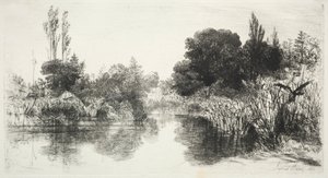 Del Mill Pond, 1860. av Francis Seymour Haden