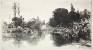 Shere Mill Pond (den større platen) av Francis Seymour Haden