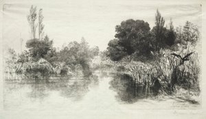 Shere Mill Pond (den større platen) av Francis Seymour Haden