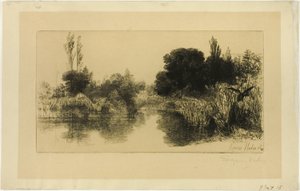 Shere Mill Pond, nr. II (stor plate) av Francis Seymour Haden