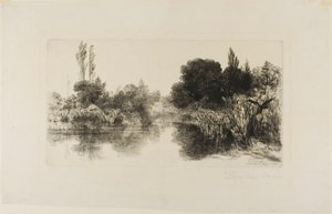 Shere Mill Pond, nr. II (stor plate) av Francis Seymour Haden