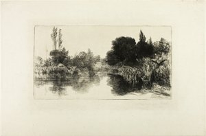 Shere Mill Pond, nr. II (stor plate) av Francis Seymour Haden