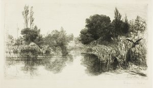 Shere Mill Pond, nr. II (stor plate) av Francis Seymour Haden