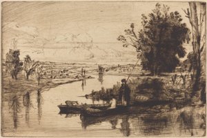 Thames Fishermen av Francis Seymour Haden