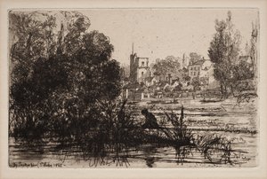 Twickenham kirke av Francis Seymour Haden