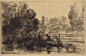 Twickenham kirke av Francis Seymour Haden