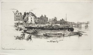 Whistlers House, Old Chelsea, 1863. av Francis Seymour Haden