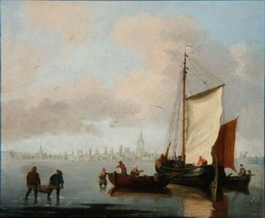 Dutch Estuary Scene (en av et par)
