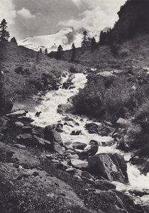 Østalpene: Reichen-området fra den øvre enden av Wildgerlos Tal (s/hvitt-bilde)