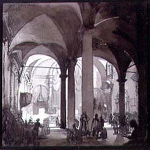 Innvendig utsikt over klosterkirken, San Felice, Firenze, 1900-tallet av Francis Sydney Unwin