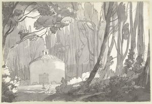 I parken van de Villa Mondragone i Frascati av Francis Towne