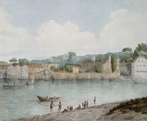 Vauxhall Stairs, fra Millbank, 1797 av Francis Towne