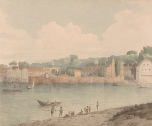 Vauxhall-trappene, fra Millbank, 5. juli 1797 av Francis Towne