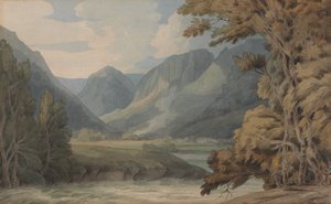 Utsikt i Borrowdale over Eagle Crag og Rosthwaite av Francis Towne