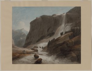 Foss mellom Chiavenna og Splügen-fjellet, 1784.