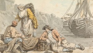 Fiskere med kurver og garn av Francis Wheatley