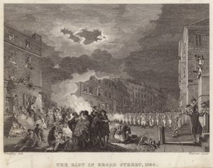 Opprør i Broad Street i 1780 av Francis Wheatley