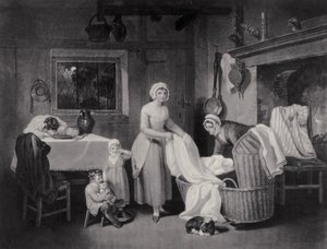Rustic Hours: Night, gravert av H. Gillbank av Francis Wheatley