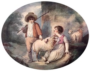 Den lille gjeterinnen, 1700-tallet, 1912 av Francis Wheatley
