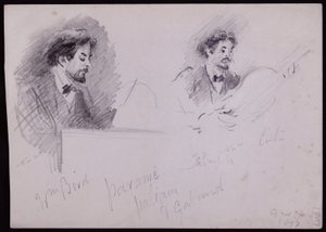 Portrett av Arnold Dolmetsch av Francis Wilfred Lawson