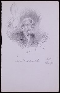 Portrett av Arnold Dolmetsch av Francis Wilfred Lawson