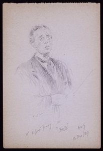Portrett av E Alex Young av Francis Wilfred Lawson