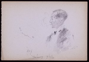 Portrett av FR Yerbury av Francis Wilfred Lawson