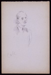 Portrett av Gerald Cobb, ca. 1930 (blyant på papir) av Francis Wilfred Lawson
