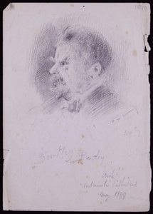 Portrett av JF Bentley av Francis Wilfred Lawson