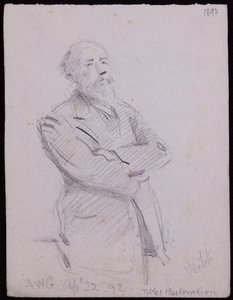 Portrett av Philip (?) Webb av Francis Wilfred Lawson