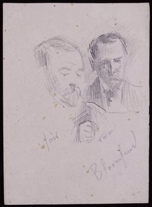 Portrett av Reginald Blomfield, ca. 1894 (blyant på papir) av Francis Wilfred Lawson