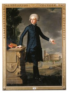 Portrett av Don Juan Despuig y Zaforteza, i full lengde, i svart dress, signert og påskrevet av Francisco Agustín y Grande