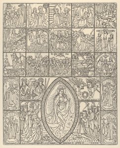 De femten mysterier og jomfruen til rosenkransen Moderne inntrykk, 1488. av Francisco Doménech