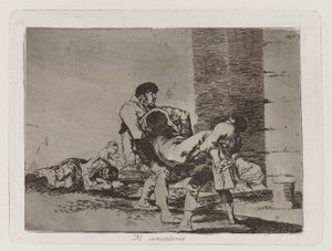 Til kirkegården, plate 56 fra The Disasters of War av Francisco de Goya