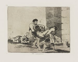 Til kirkegården. (Til kirkegården.), pl. 56 fra serien The Disasters of War av Francisco de Goya