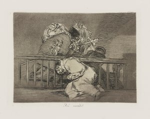 Som? sucedi?. (Slik skjedde det.), pl. 47 fra serien Los desastres de la guerra (The Disasters of War) av Francisco de Goya