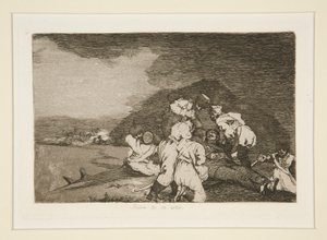 Er du ok? (Det tjener deg rett), pl. 6 fra The Disasters of War av Francisco de Goya